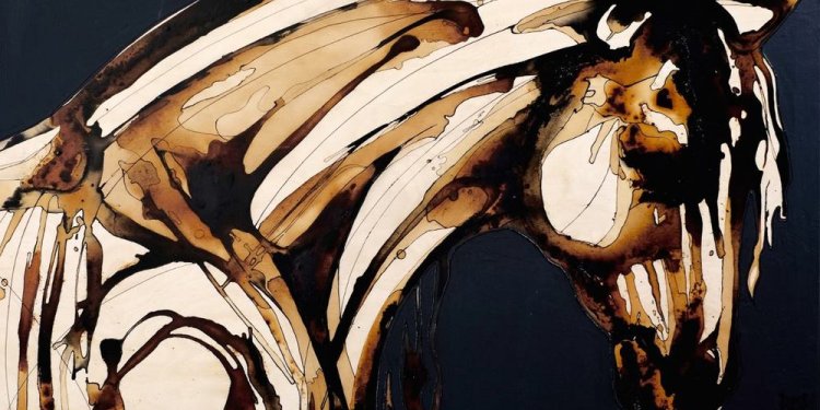 Paintings using coffee and
