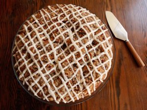a conventional meal and record for Sour Cream Coffeecake from meals historian Gil Marks on History cooking area